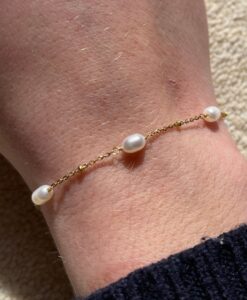 Helena Pearl and Gold Bracelet