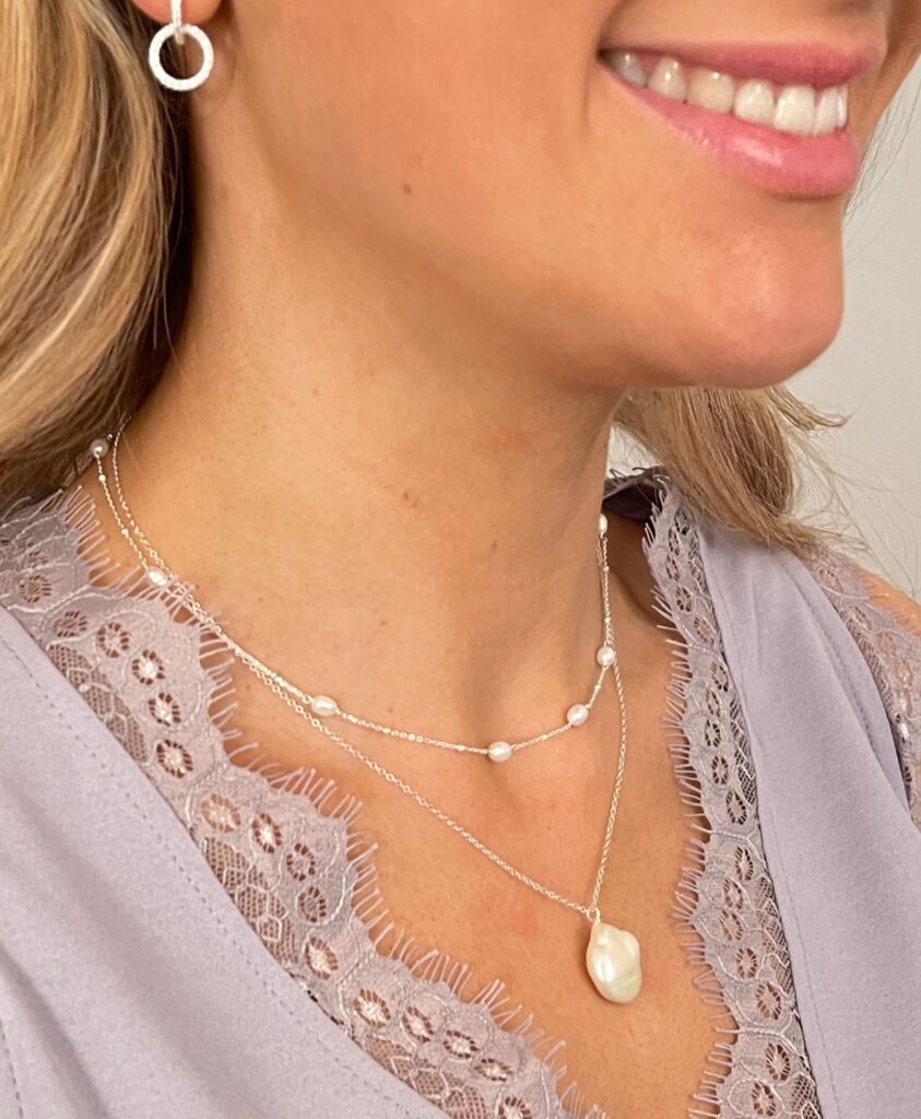 Helena Silver and Pearl Necklace