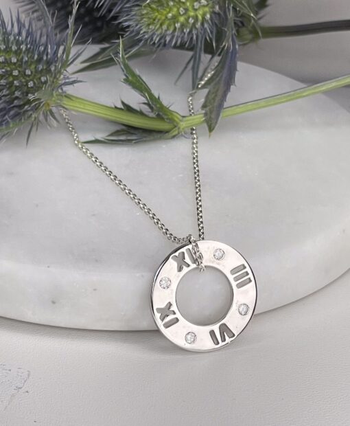 Roman Numeral Necklace - Silver