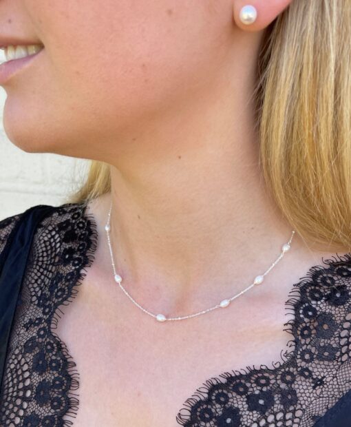 Helena Silver and Pearl Necklace