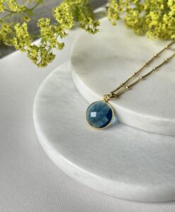 Poppy Gold and blue Necklace