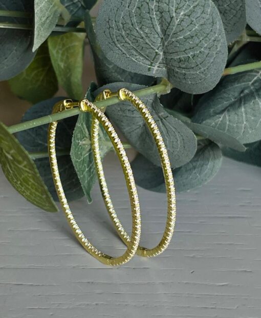 Cici Sparkly Gold Hoop Earrings