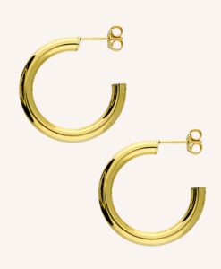 Polished Gold Hoop Earrings