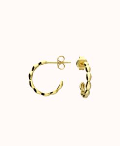 Gold Seed Hoop Earrings