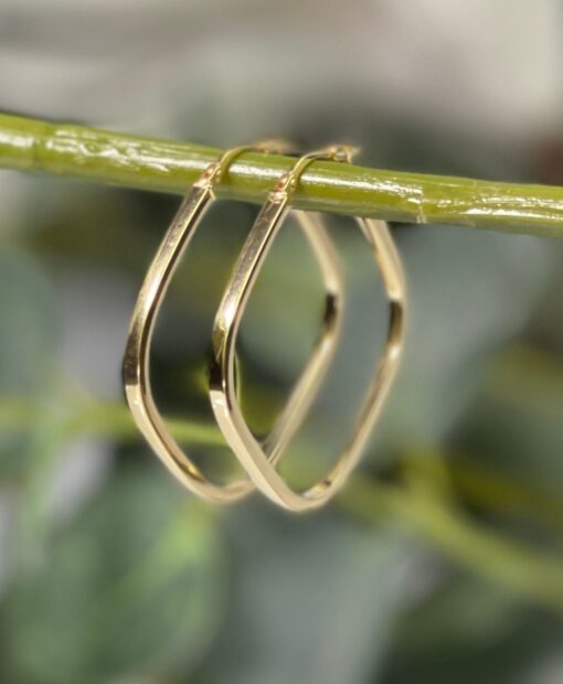 Gold Square Hoop Earrings