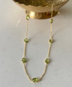 Gold Peridot Necklace